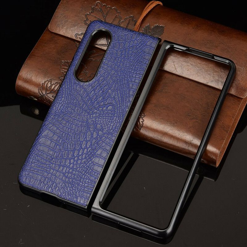 Futerały Samsung Galaxy Z Fold 3 5g Etui Na Telefon Sztuczna Skóra Krokodyla