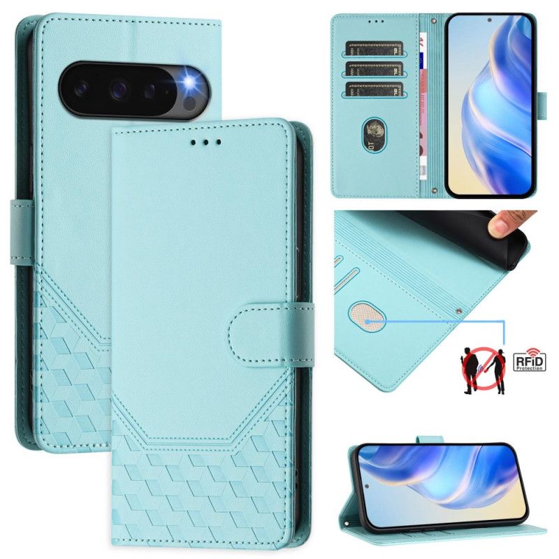 Etui Folio Do Google Pixel 10 / 10 Pro Blokada Rfid W Kształcie Plastra Miodu