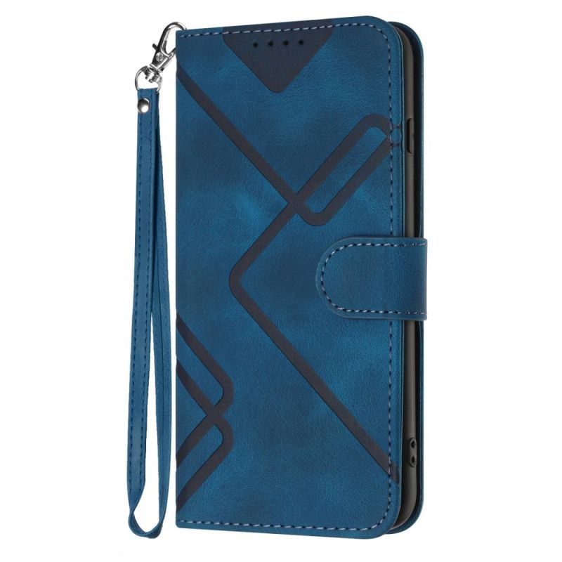 Etui Folio Google Pixel 10 / 10 Pro Geometryczne Linie I Pasek
