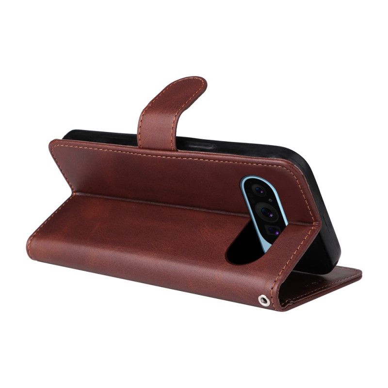 Etui Folio Google Pixel 10 / 10 Pro Gładki Styl Skórzany Z Paskiem Etui Ochronne