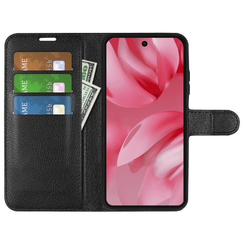 Etui Folio Google Pixel 10 / 10 Pro Klasyczna Sztuczna Skóra Liczi