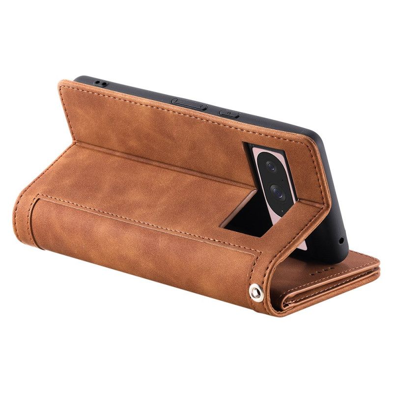Etui Folio Google Pixel 10 / 10 Pro Portfel Z 9 Przegródkami Na Karty I Paskiem Etui Ochronne