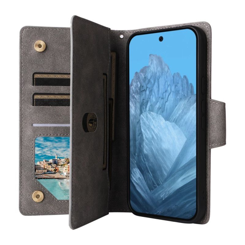 Etui Folio Google Pixel 10 / 10 Pro Portfel Z Efektem Zamszu Etui Ochronne