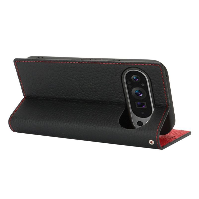 Flip Kotelot Do Google Pixel 10 / 10 Pro Teksturowany Pasek Skórzany