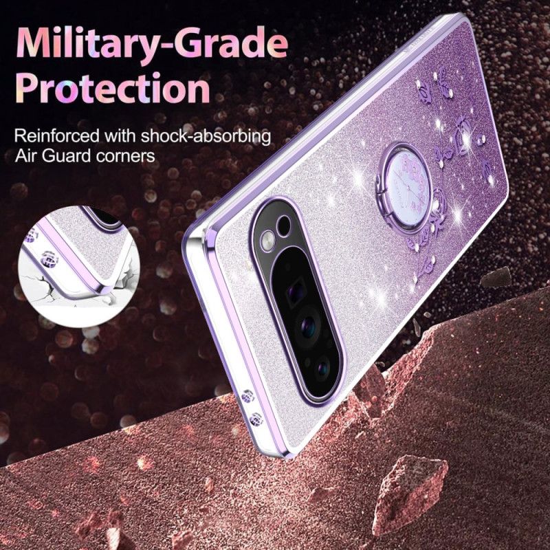 Futerały Google Pixel 10 / 10 Pro Etui Na Telefon Uchwyt Kadem Z Kryształkami I Pierścieniem