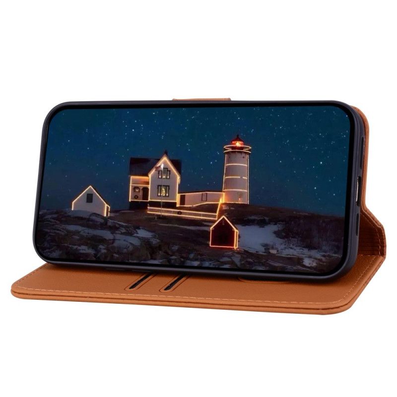 Skórzany Futerał Google Pixel 10 / 10 Pro Etui Na Telefon Uśmiech I Wzór Diamenty