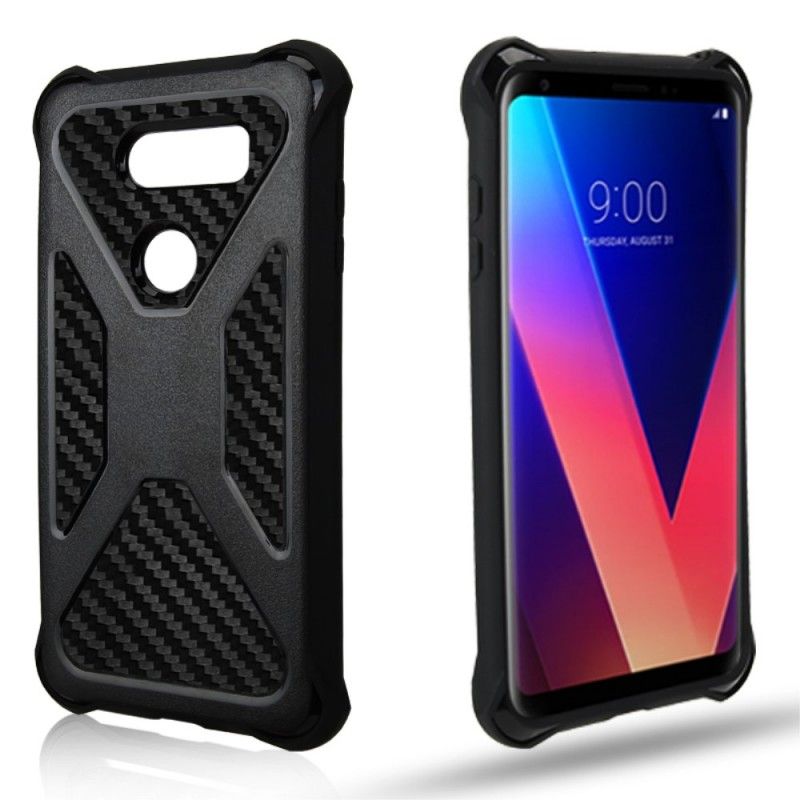 Etui LG V30 Czarny Ultra Odporne Włókno Węglowe