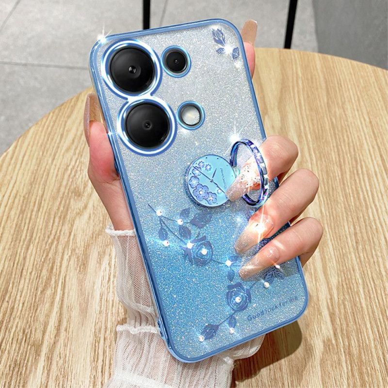 Etui Xiaomi Redmi Note 13 4g Pierścionek Z Brokatem I Kryształkami Kadem