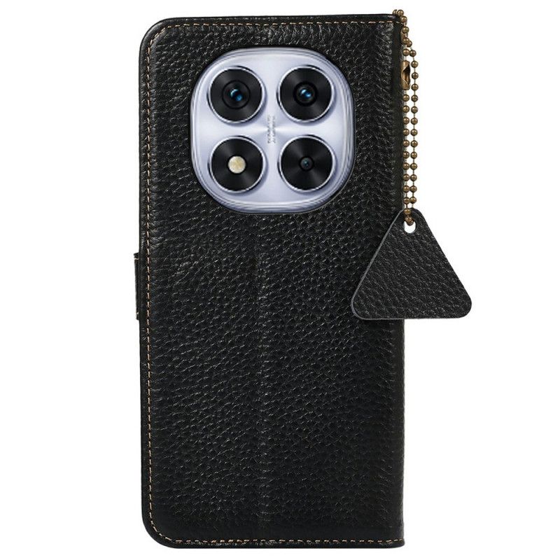 Etui Folio Do Xiaomi Redmi Note 14 Pro 5g Skóra Naturalna Z Blokadą Rfid