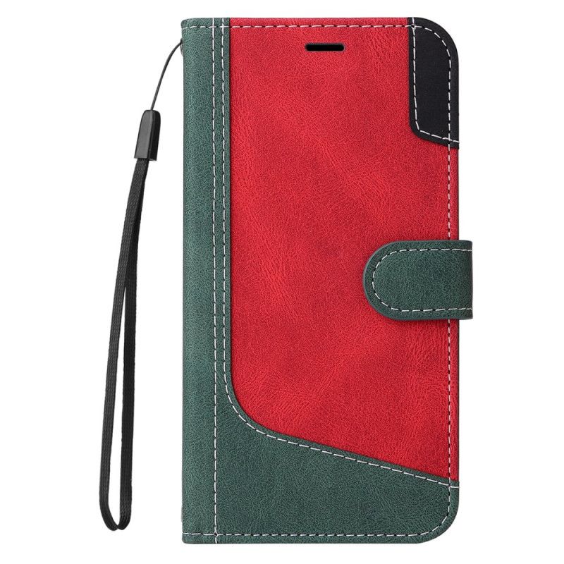 Etui Folio Do Xiaomi Redmi Note 14 Pro 5g Trójkolorowy Pasek
