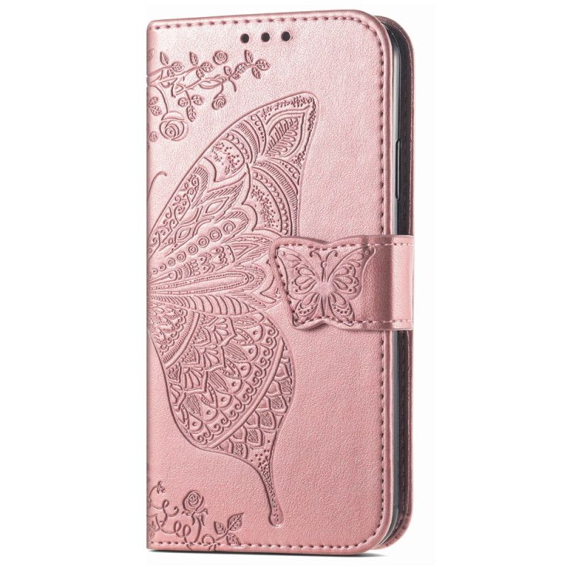 Etui Folio Xiaomi Redmi Note 14 Pro 5g Barokowy Motyl Etui Ochronne