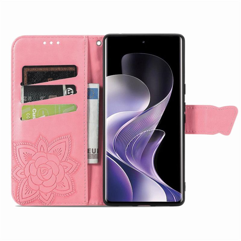Etui Folio Xiaomi Redmi Note 14 Pro 5g Barokowy Motyl Etui Ochronne