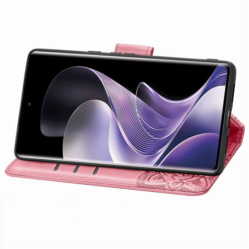 Etui Folio Xiaomi Redmi Note 14 Pro 5g Barokowy Motyl Etui Ochronne