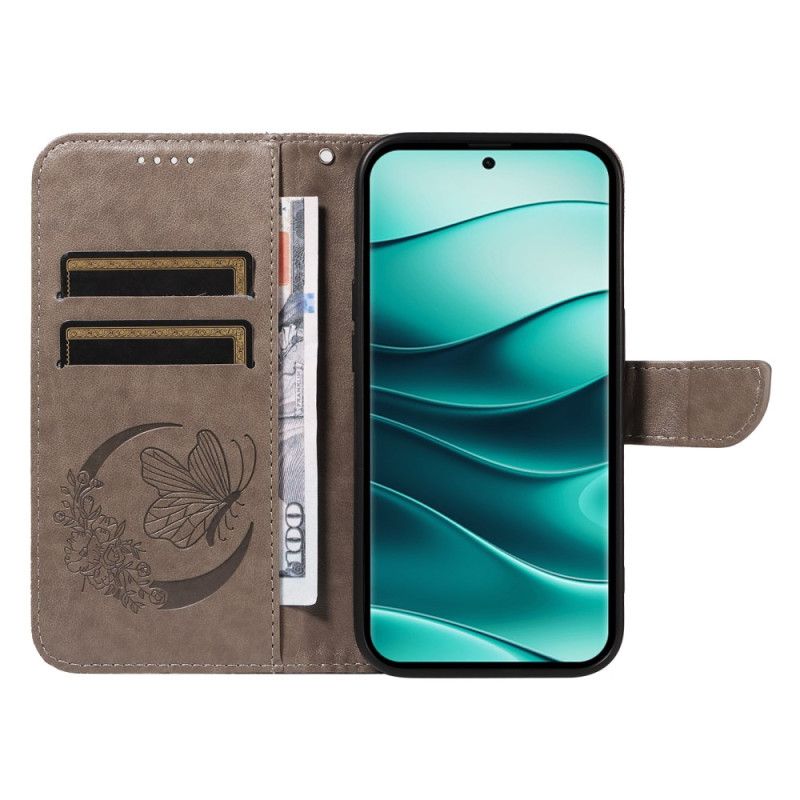 Etui Folio Xiaomi Redmi Note 14 Pro 5g Graficzny Motyl
