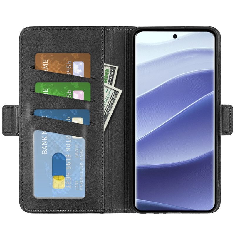 Etui Folio Xiaomi Redmi Note 14 Pro 5g Podwójne Zapięcie Etui Ochronne