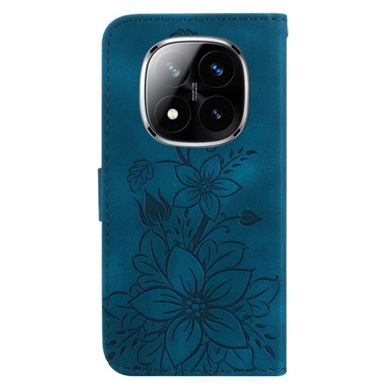 Etui Folio Xiaomi Redmi Note 14 Pro 5g Wzór Lilii Etui Ochronne