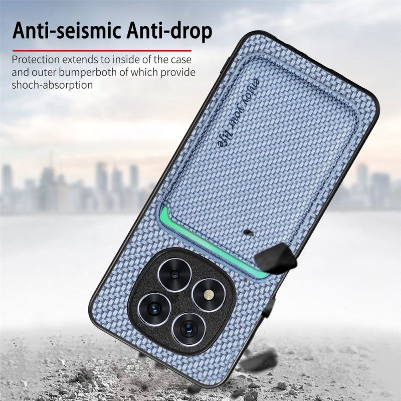 Etui Xiaomi Redmi Note 14 Pro 5g Odpinany Uchwyt Na Karty Z Włókna Węglowego Etui Ochronne
