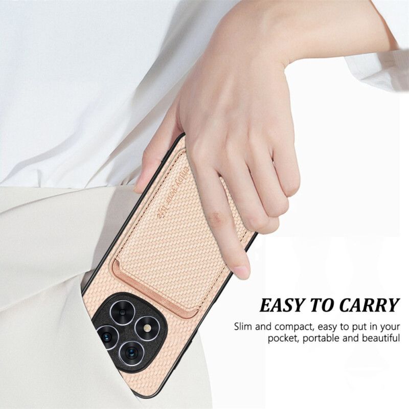 Etui Xiaomi Redmi Note 14 Pro 5g Odpinany Uchwyt Na Karty Z Włókna Węglowego Etui Ochronne