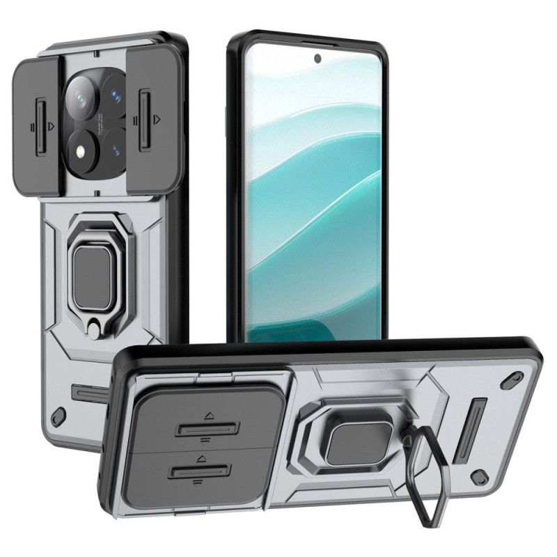 Etui Xiaomi Redmi Note 14 Pro 5g Wytrzymały Uchwyt Na Pierścionek I Osłona Obiektywu