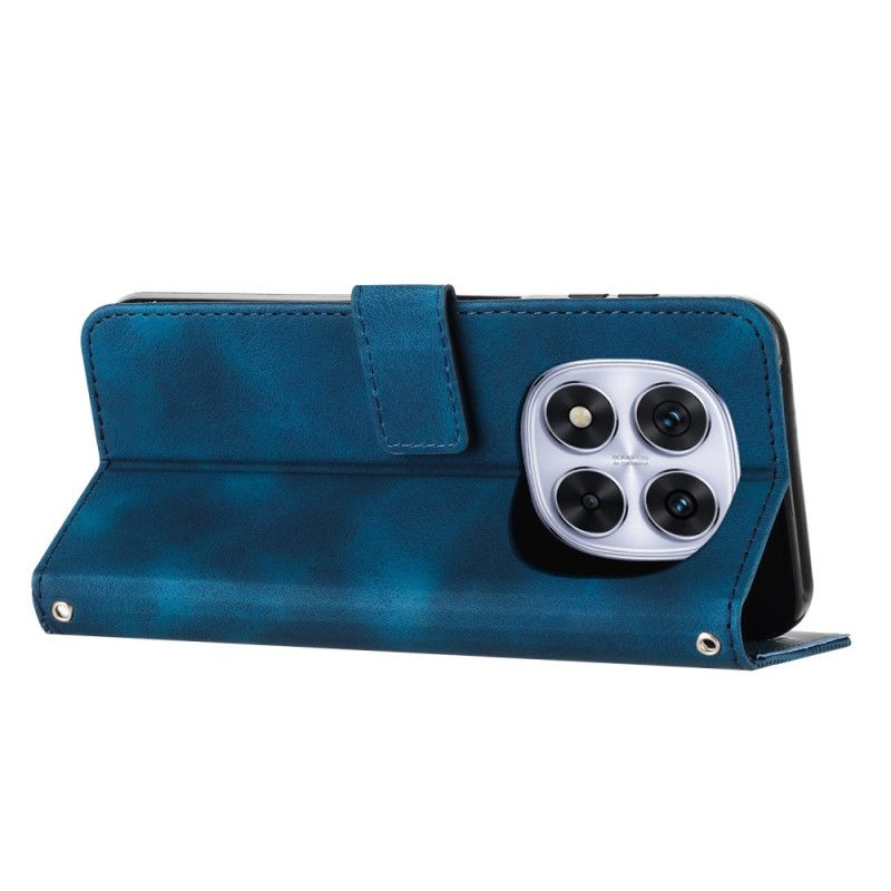 Skórzany Futerał Xiaomi Redmi Note 14 Pro 5g Etui Na Telefon Efekt Zamszu W Paski