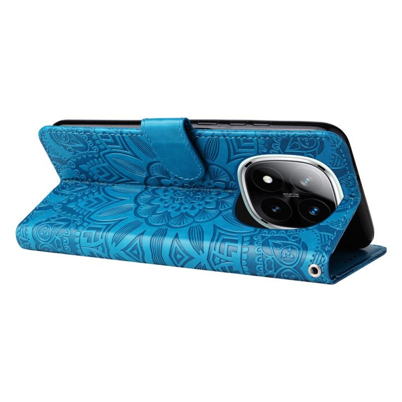 Skórzany Futerał Xiaomi Redmi Note 14 Pro 5g Etui Na Telefon Ekstrawagancka Mandala