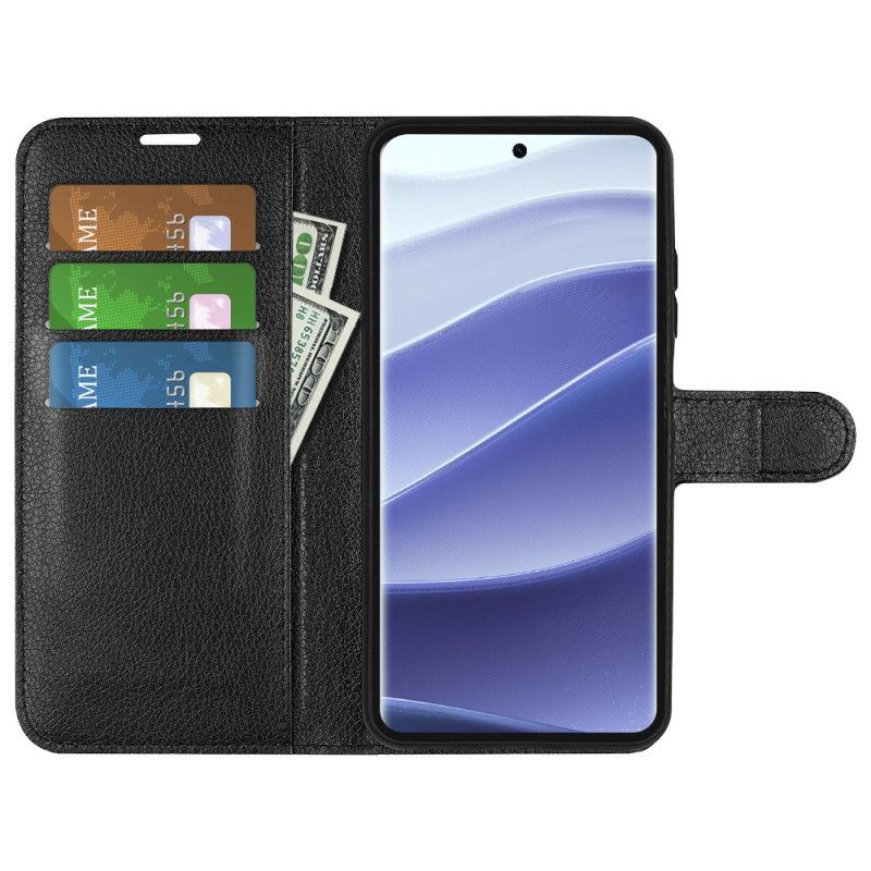 Skórzany Futerał Xiaomi Redmi Note 14 Pro 5g Etui Na Telefon Klasyczna Sztuczna Skóra Liczi