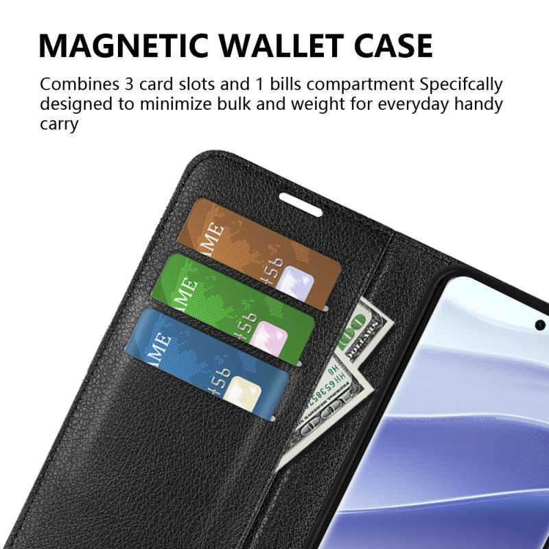 Skórzany Futerał Xiaomi Redmi Note 14 Pro 5g Etui Na Telefon Klasyczna Sztuczna Skóra Liczi