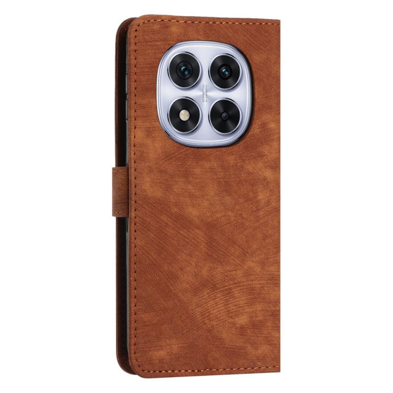 Skórzany Futerał Xiaomi Redmi Note 14 Pro 5g Etui Na Telefon Wzór Liniowy