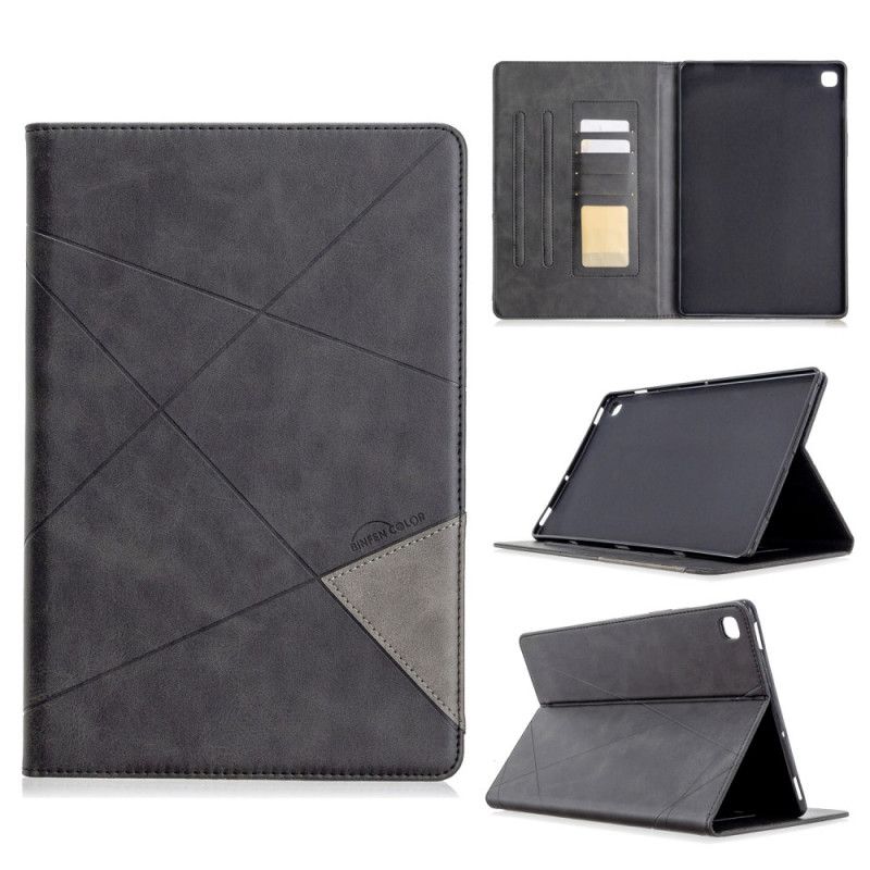 Case Samsung Galaxy Tab S5e Szary Czarny Etui na Telefon Geometria