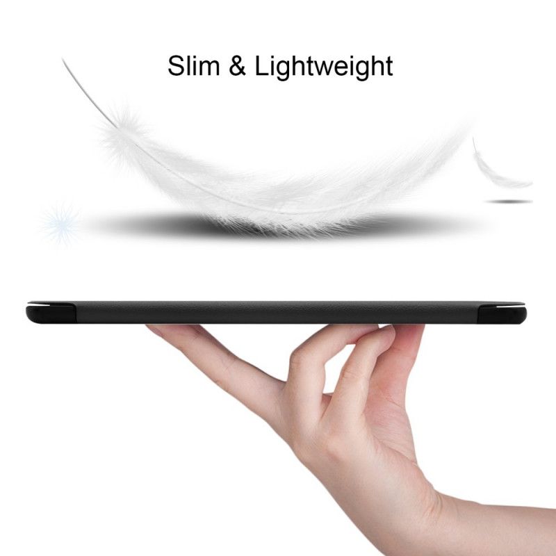 Eleganckie Etui Samsung Galaxy Tab S5e Biały Czarny Klasyczna Sztuczna Skóra