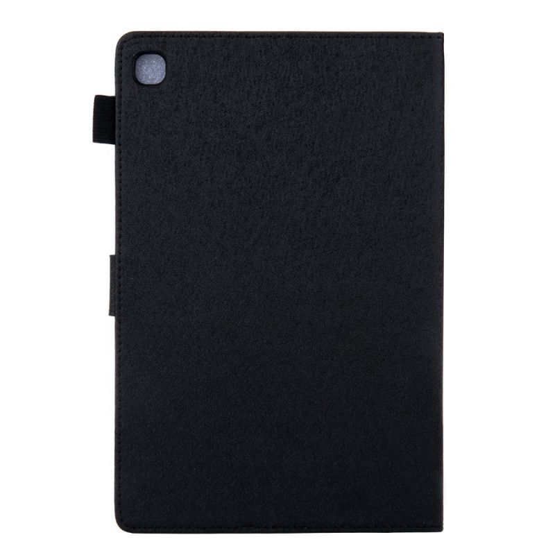 Etui Folio Samsung Galaxy Tab S5e Biały Czarny Sztuczna Skóra Teksturowana Etui Ochronne