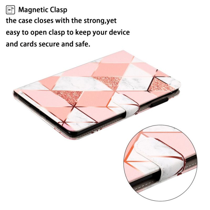 Etui Folio Samsung Galaxy Tab S5e Geometria Marmur Etui Ochronne