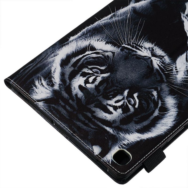 Etui Folio Samsung Galaxy Tab S5e Jasnoniebieski Szary Seria Tygrysów Etui Ochronne