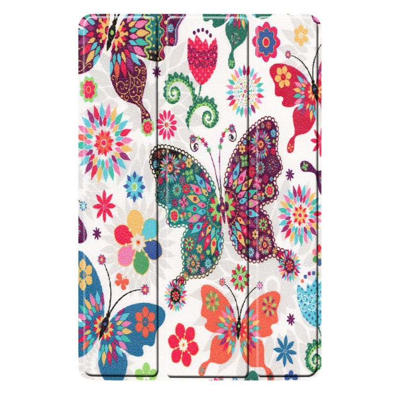 Inteligentna Obudowa Samsung Galaxy Tab S5e Retro Motyle I Kwiaty