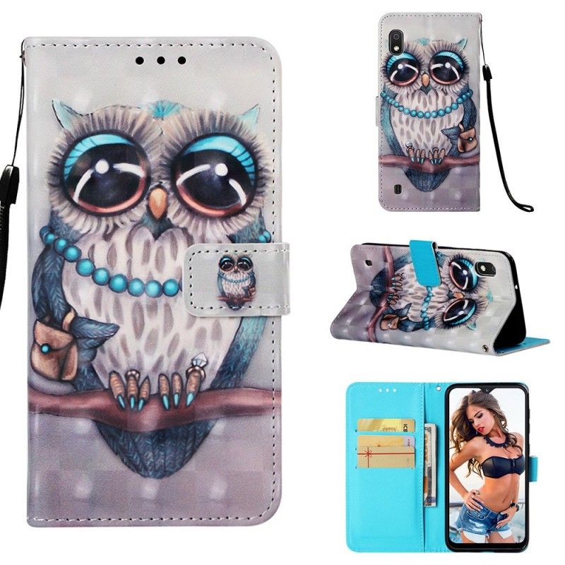 Etui Folio Samsung Galaxy A10 Panna Sowa