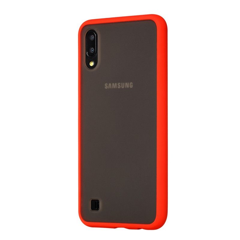 Etui Samsung Galaxy A10 Biały Czarny Hybryda Z Kolorowymi Krawędziami