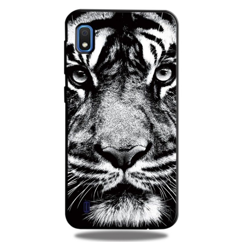 Etui Samsung Galaxy A10 Czarno-Biały Tygrys