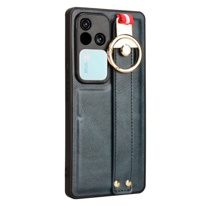 Etui Do Vivo V30 5g Pasek I Pierścień Z Ręcznym Mechanizmem