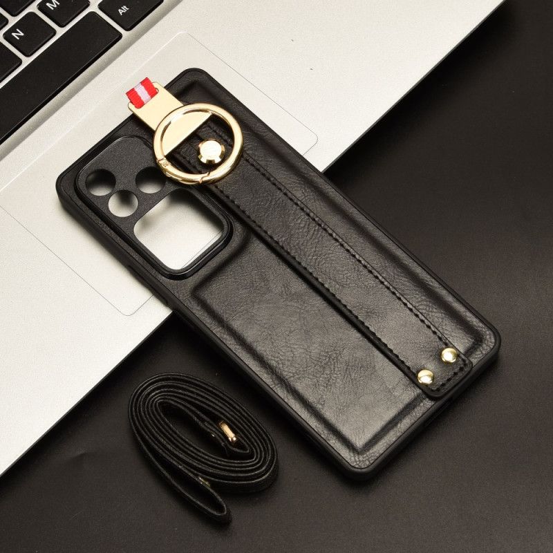 Etui Do Vivo V30 5g Pasek I Pierścień Z Ręcznym Mechanizmem