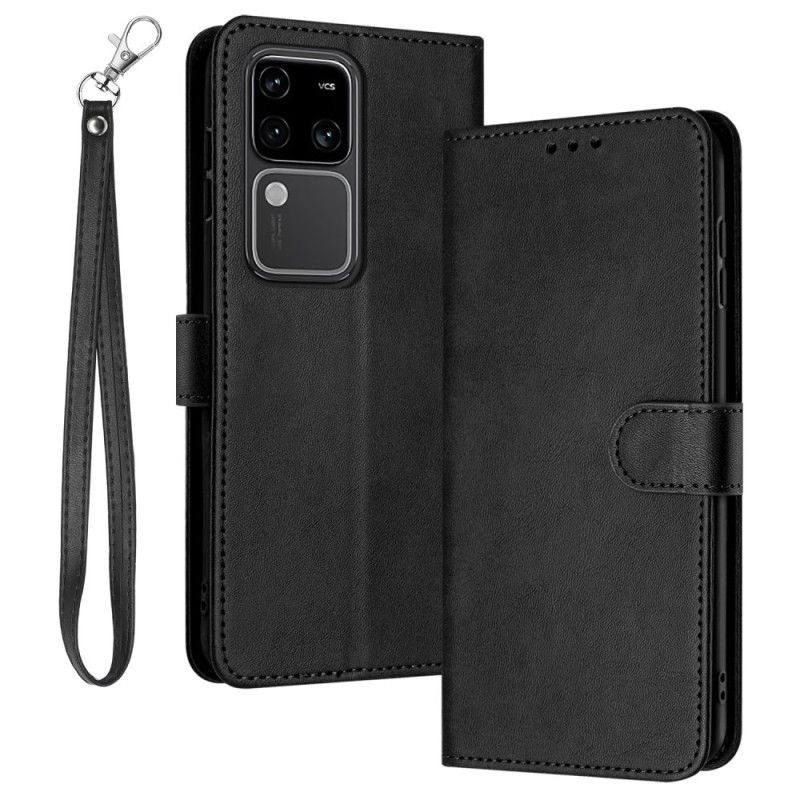Etui Folio Vivo V30 5g Efekt Skóry Z Paskiem