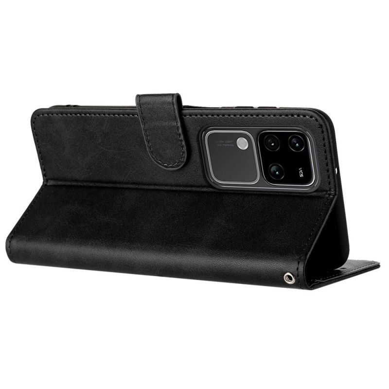Etui Folio Vivo V30 5g Efekt Skóry Z Paskiem
