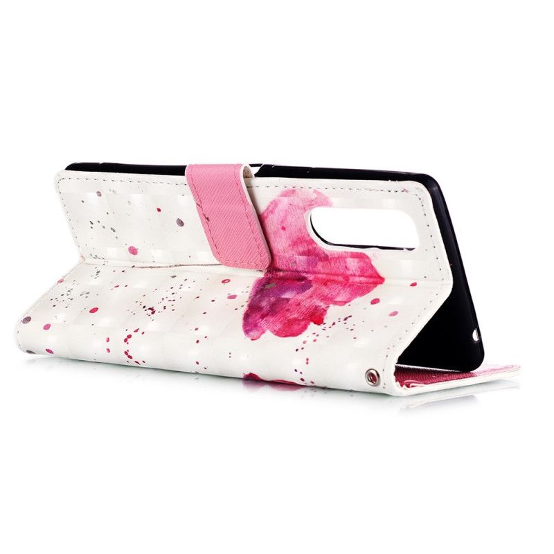 Etui Folio Sony Xperia 5 Mak Akwarelowy