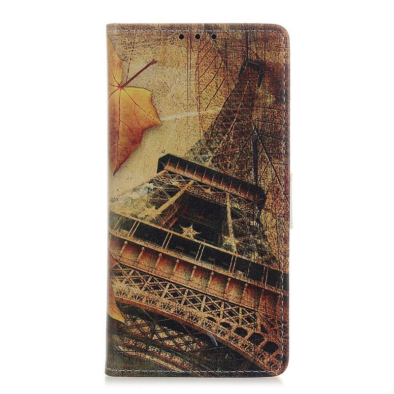 Etui Folio Sony Xperia 5 Wieża Eiffla Jesienią