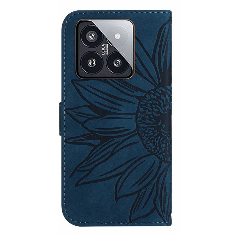 Obudowa Xiaomi 14 Etui Na Telefon Słonecznik Z Paskiem