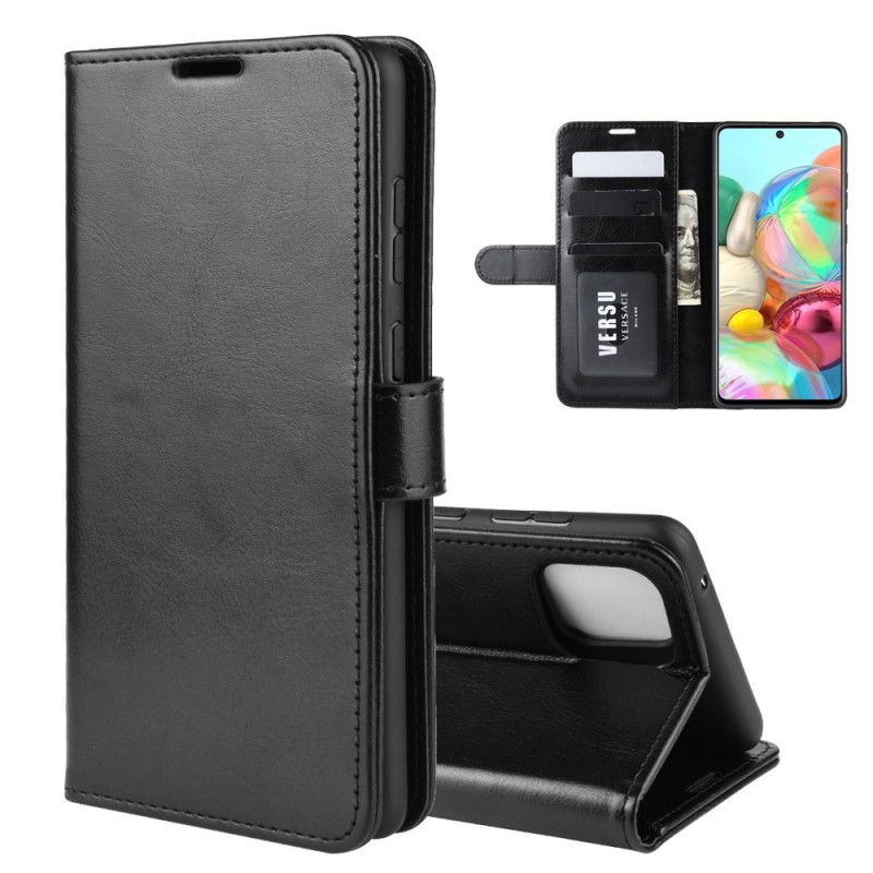 Etui Folio Samsung Galaxy Note 10 Lite Biały Czarny Delikatna Tekstura Skóry