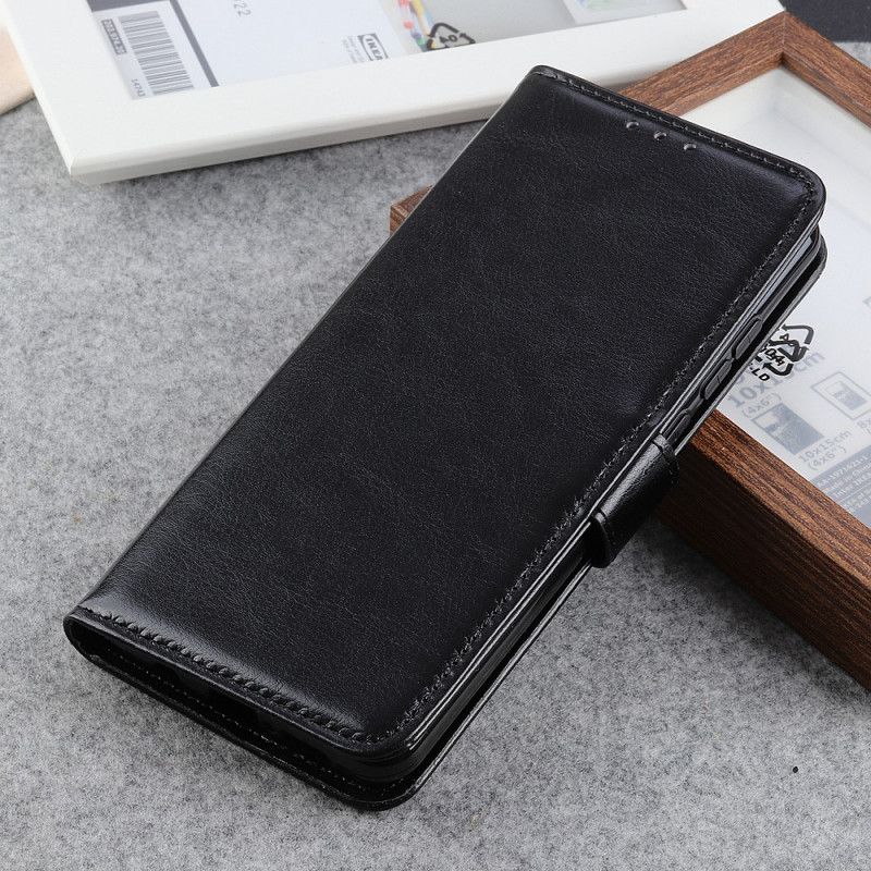 Etui Folio Samsung Galaxy Note 10 Lite Biały Czarny Niesamowity Efekt Skóry Etui Ochronne