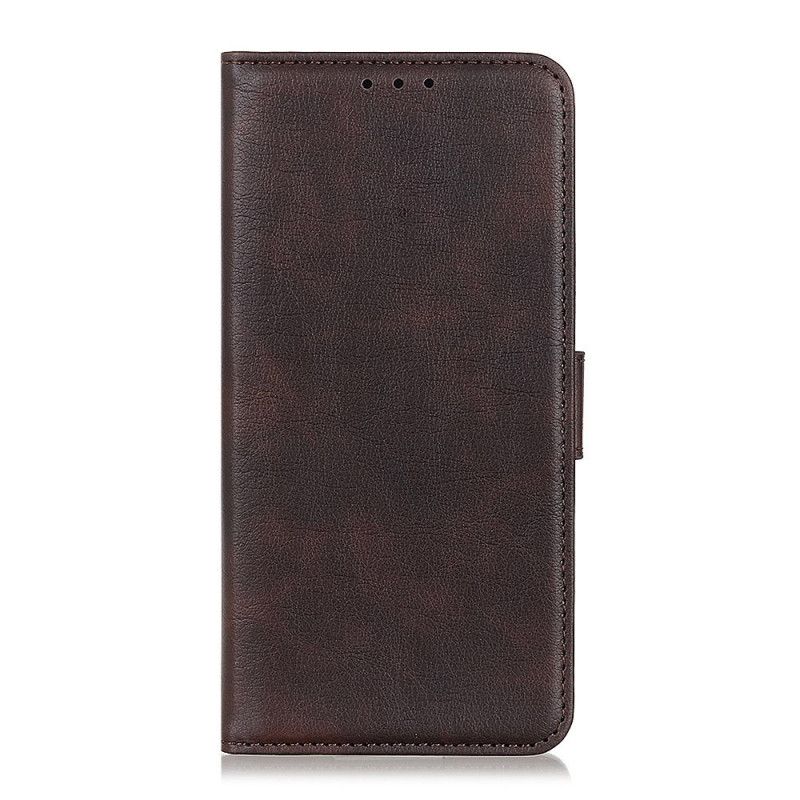 Etui Folio Samsung Galaxy Note 10 Lite Czerwony Czarny Imitacja Skóry Liczi