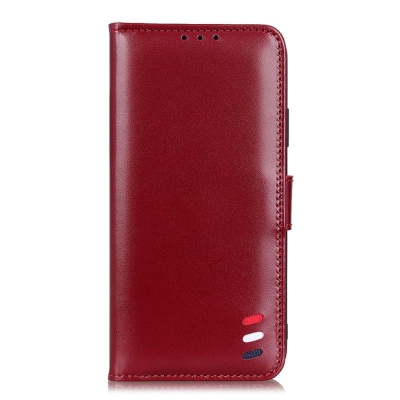 Obudowa Samsung Galaxy Note 10 Lite Czerwony Czarny Trójkolorowy Efekt Skóry