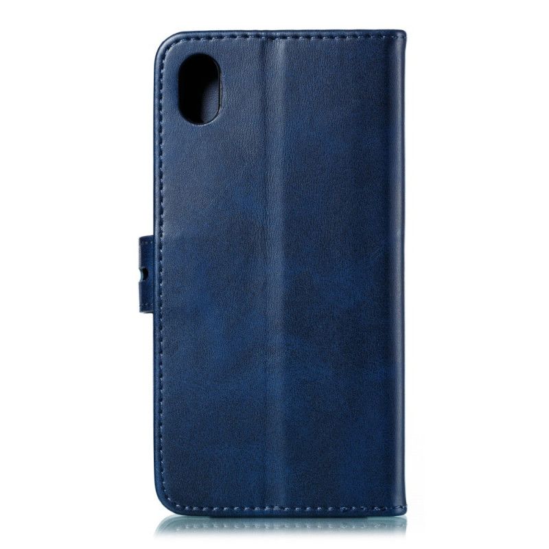 Etui Folio Xiaomi Redmi 7A Szary Czarny Imitacja Skóry Dla Kota