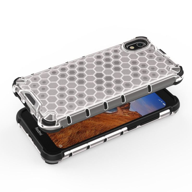 Etui Xiaomi Redmi 7A Biały Czarny Styl Plastra Miodu